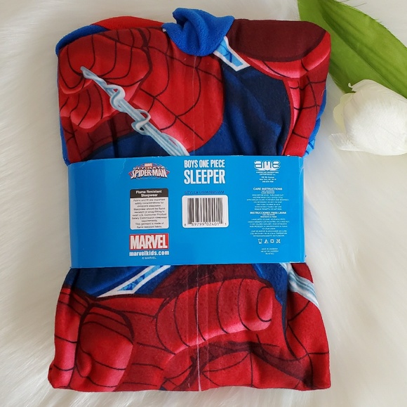 Size 8 Boys One Piece Fleece Sleeper - Picture 3 of 4